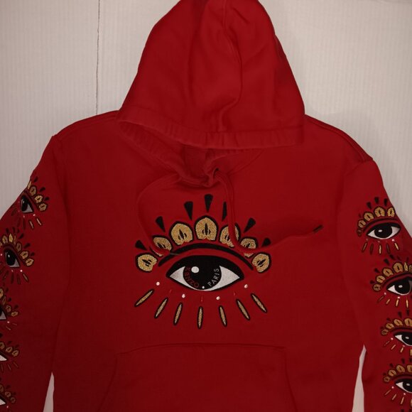 KENZO RED EYE EMBROIDERY HOODIE SWEATSHIRT - Picture 7 of 15